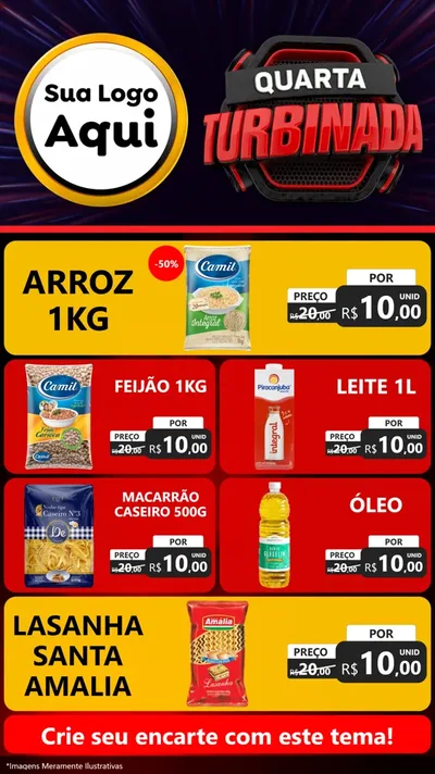 Modelo de TV para TV Vertical com o tema Quarta Turbinada para Supermercado