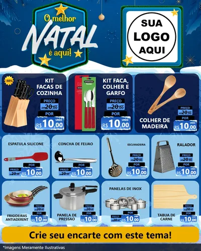 Modelo de Rede Social para Feed Instagram com o tema O Melhor Natal É Aqui! para Utilidades Domésticas