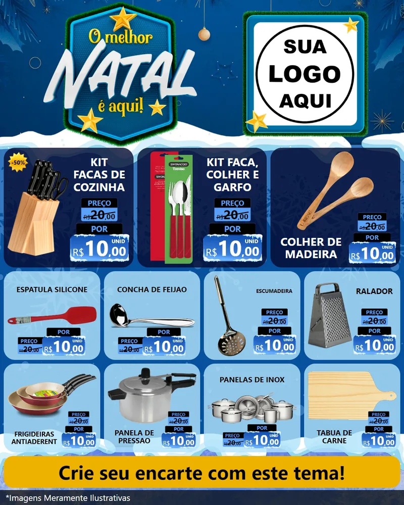 Modelo de Rede Social para Feed Instagram com o tema O Melhor Natal É Aqui! para Utilidades Domésticas