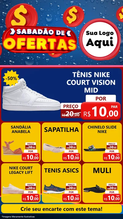Modelo de Rede Social para Stories com o tema Sabadão de Ofertas para Calçados