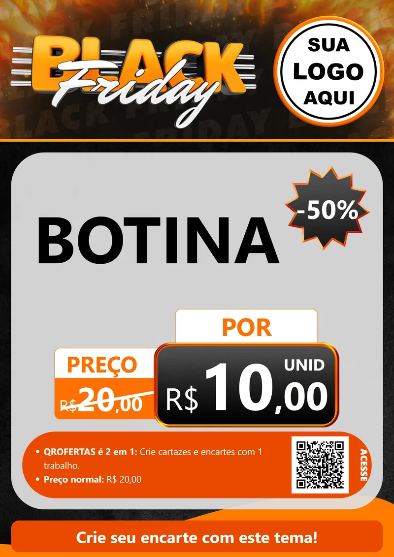 Modelo de Cartaz para Cartaz A4 Vertical com o tema Black Friday para Agropecuária