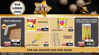 Modelo de TV para TV Horizontal com o tema Ofertas de Fim de Ano para Material para Construção