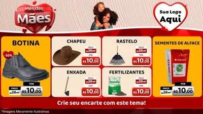 Modelo de TV para TV Horizontal com o tema Mês das Mães para Agropecuária