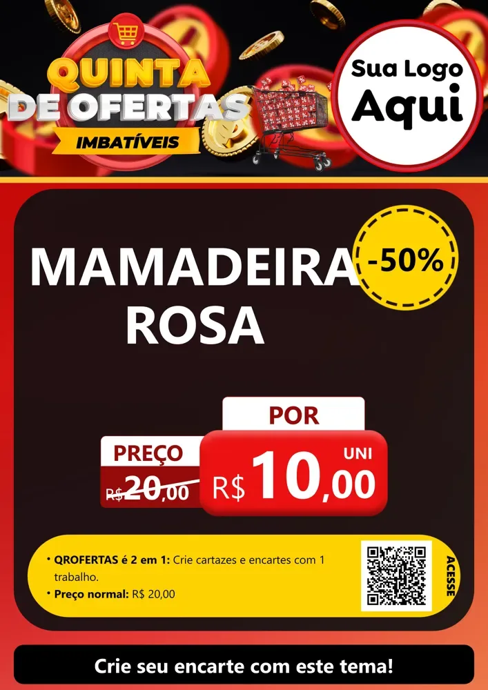 Modelo de Cartaz para Cartaz A4 Vertical com o tema Quinta de Ofertas Imbatíveis para Bebês