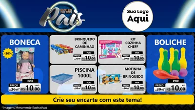 Modelo de TV para TV Horizontal com o tema Sorteio Dia Dos Pais para Brinquedos