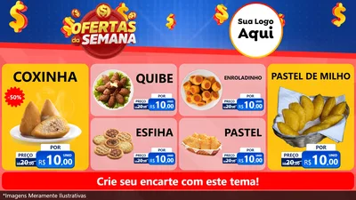 Modelo de TV para TV Horizontal com o tema Ofertas Da Semana para Salgadaria