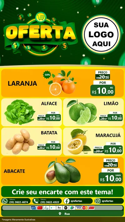 Modelo de TV para TV Vertical com o tema Oferta para Hortifrúti