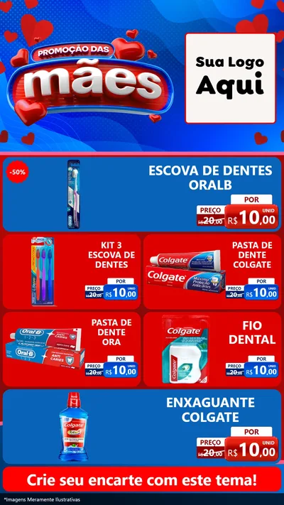 Modelo de TV para TV Vertical com o tema Promoção das Mães para Higiene Pessoal