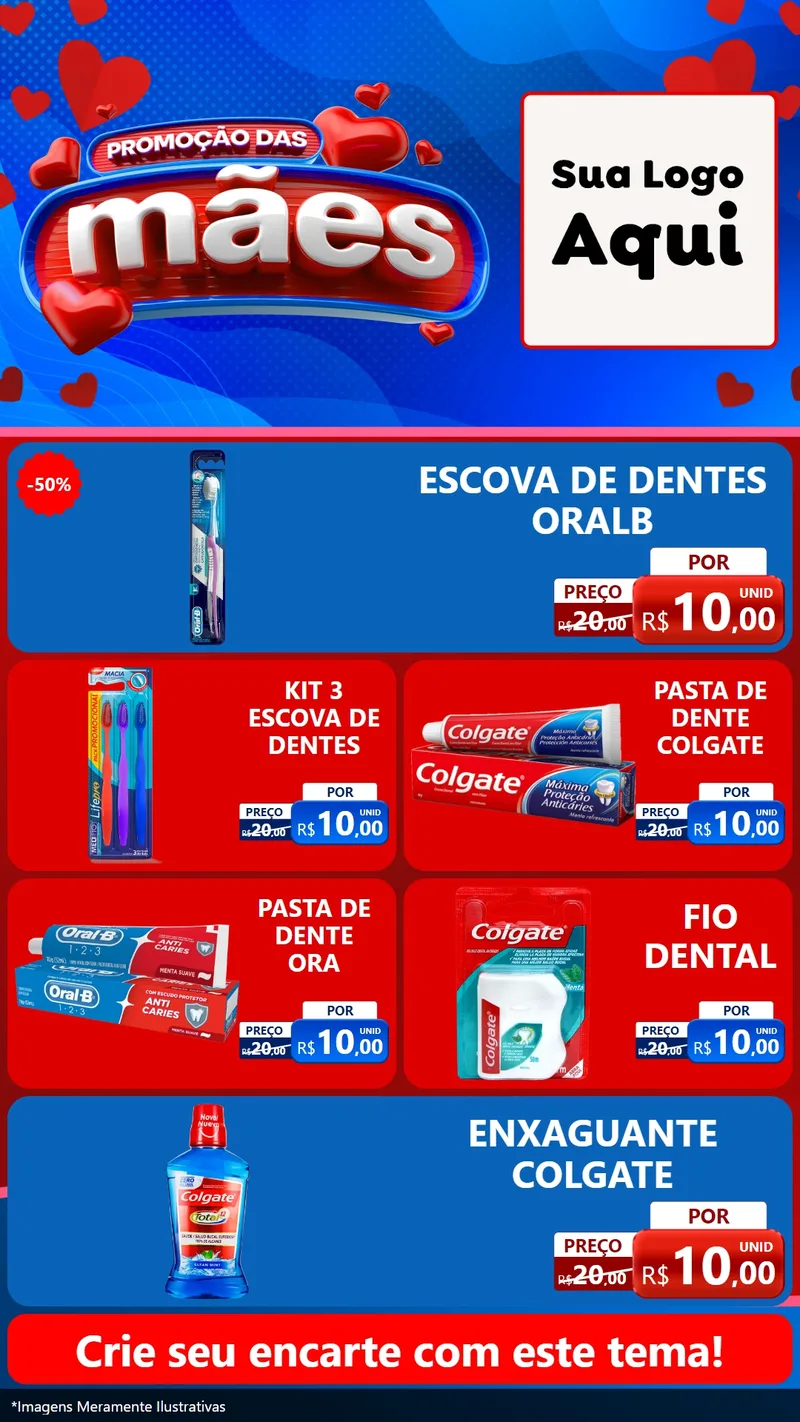 Modelo de TV para TV Vertical com o tema Promoção das Mães para Higiene Pessoal