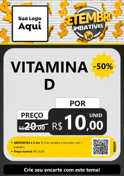 Modelo de Cartaz para Cartaz A4 Vertical com o tema Setembro Imbatível para Farmácia