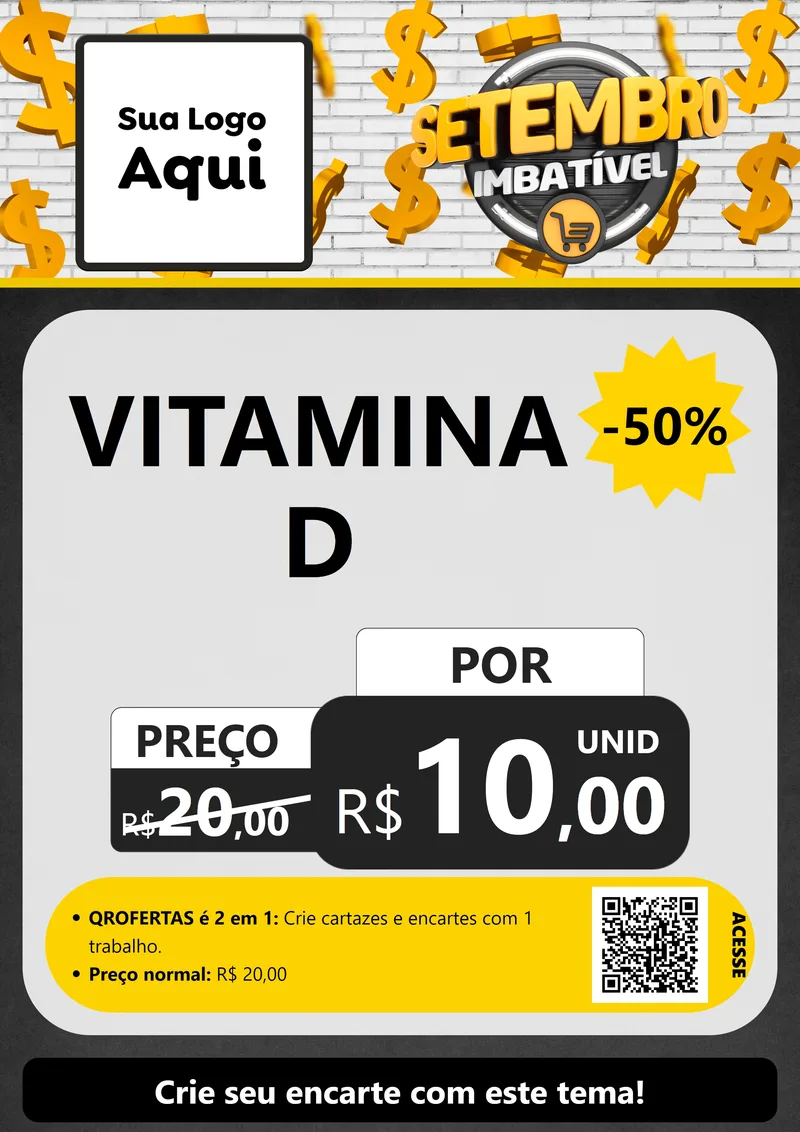 Modelo de Cartaz para Cartaz A4 Vertical com o tema Setembro Imbatível para Farmácia