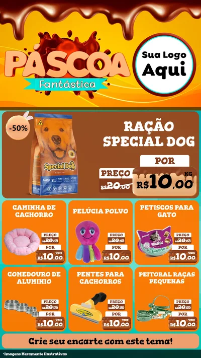 Modelo de Rede Social para Stories com o tema Páscoa Fantástica para Pet Shop