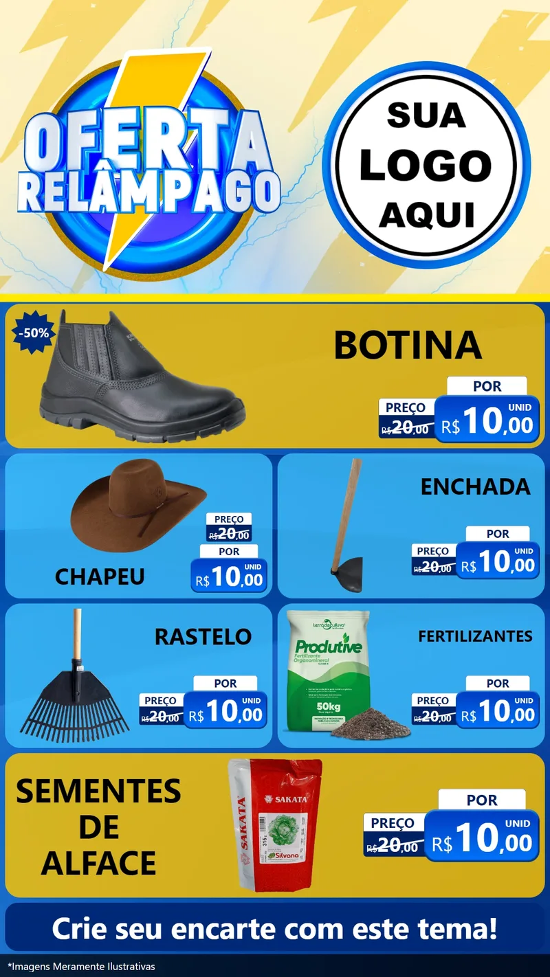 Modelo de TV para TV Vertical com o tema Oferta Relâmpago para Agropecuária