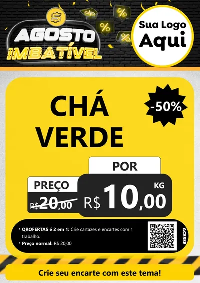 Modelo de Cartaz para Cartaz A4 Vertical com o tema Agosto Imbatível para Produtos Naturais