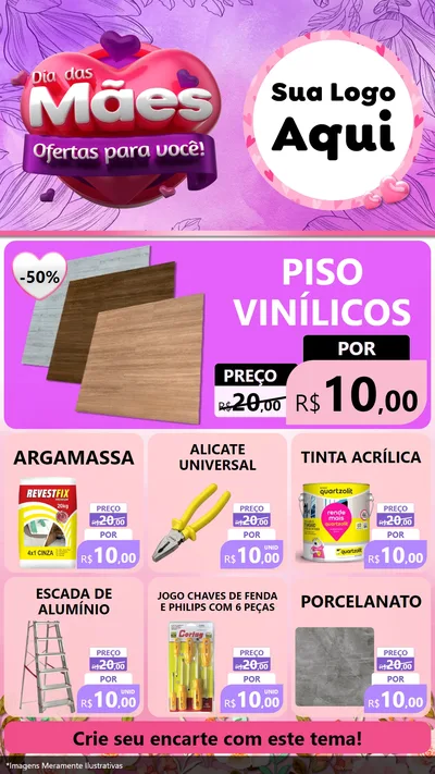 Modelo de Rede Social para Stories com o tema Dia das Mães Ofertas para Você! para Material para Construção