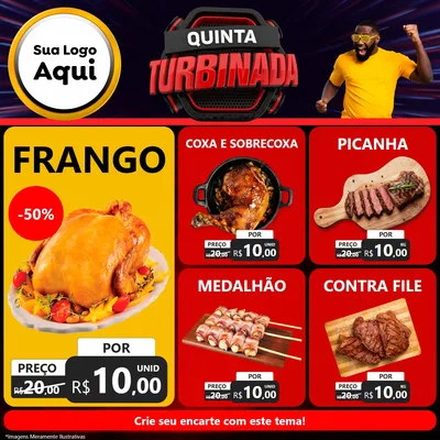 Modelo de Rede Social para Feed Facebook com o tema Quinta Turbinada para Assados