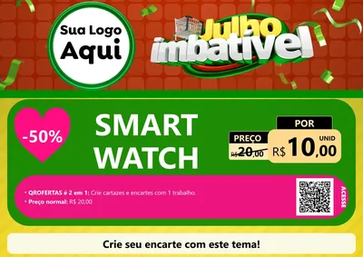 Modelo de Cartaz para Cartaz A4 Horizontal com o tema Julho Imbatível para Informática