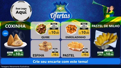 Modelo de TV para TV Horizontal com o tema Ofertas (Futebol) para Salgadaria