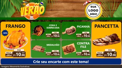 Modelo de TV para TV Horizontal com o tema Verão para Assados