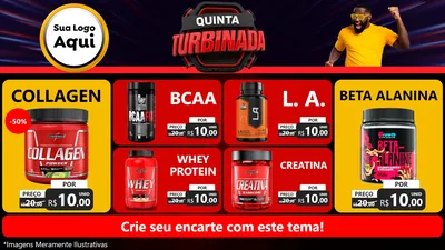 Modelo de TV para TV Horizontal com o tema Quinta Turbinada para Suplementos alimentares