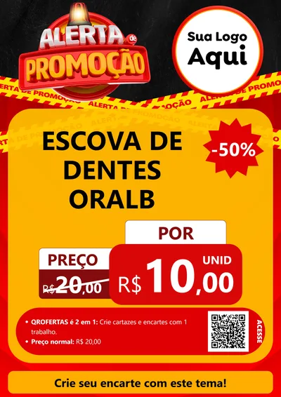 Modelo de Cartaz para Cartaz A4 Vertical com o tema Alerta de Promoção para Higiene Pessoal