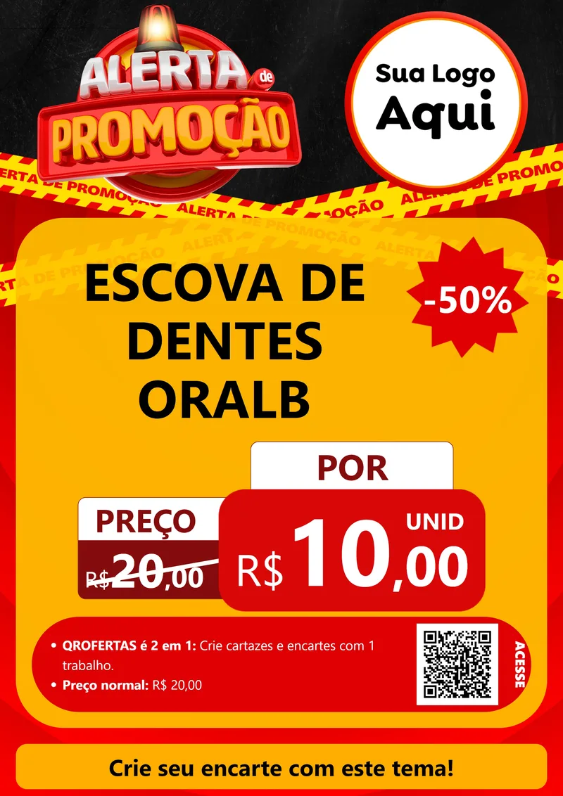 Modelo de Cartaz para Cartaz A4 Vertical com o tema Alerta de Promoção para Higiene Pessoal