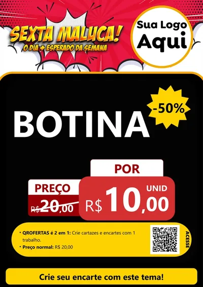 Modelo de Cartaz para Cartaz A4 Vertical com o tema Sexta Maluca! para Agropecuária