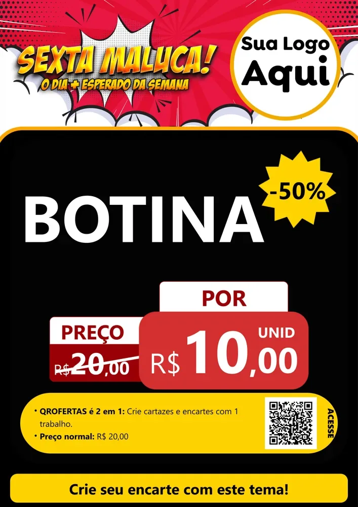 Modelo de Cartaz para Cartaz A4 Vertical com o tema Sexta Maluca! para Agropecuária