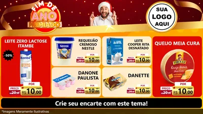 Modelo de TV para TV Horizontal com o tema Fim de Ano Premiado para Frios e Laticínios