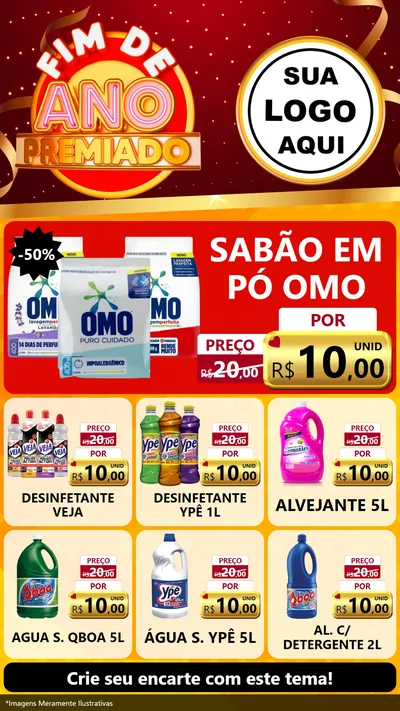Modelo de Rede Social para Stories com o tema Fim de Ano Premiado para Produtos de Limpeza