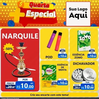 Modelo de Rede Social para Feed Facebook com o tema Quarta Mais Especial para Tabacaria