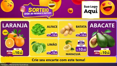 Modelo de TV para TV Horizontal com o tema Sorteio para Hortifrúti