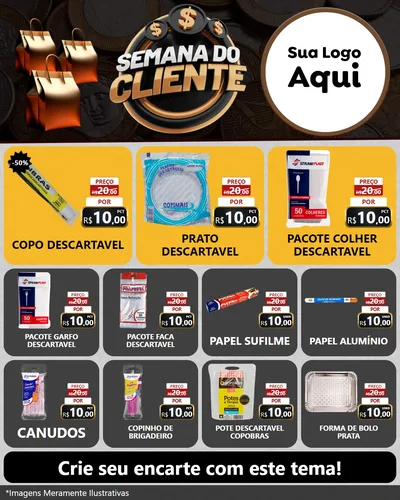 Modelo de Rede Social para Feed Instagram com o tema Semana do Cliente para Embalagens