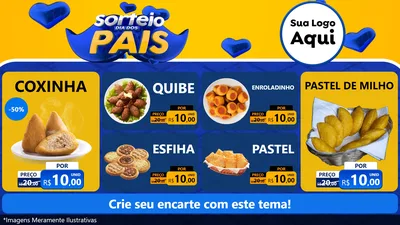 Modelo de TV para TV Horizontal com o tema Sorteio Dia dos Pais para Salgadaria