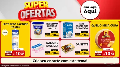 Modelo de TV para TV Horizontal com o tema Super Ofertas para Frios e Laticínios