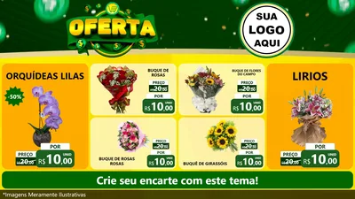 Modelo de TV para TV Horizontal com o tema Oferta para Floricultura e jardim
