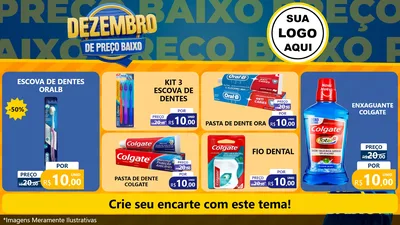 Modelo de TV para TV Horizontal com o tema Dezembro de Preço Baixo para Higiene Pessoal