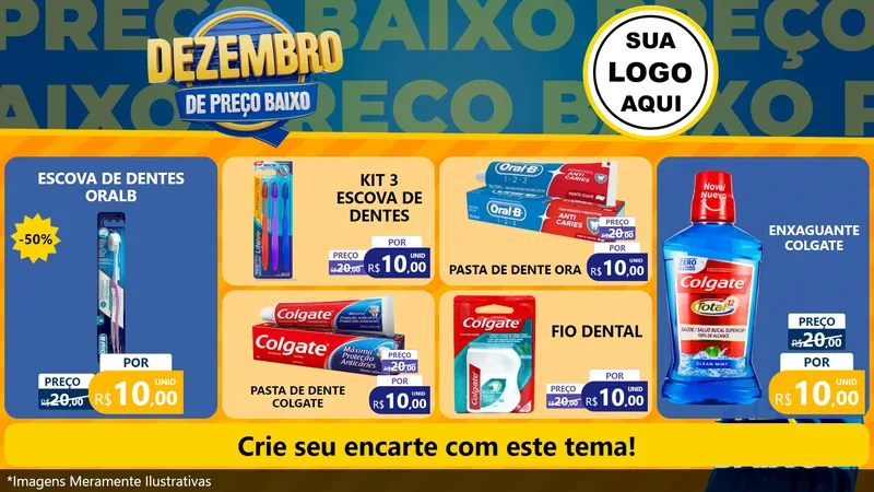 Modelo de TV para TV Horizontal com o tema Dezembro de Preço Baixo para Higiene Pessoal