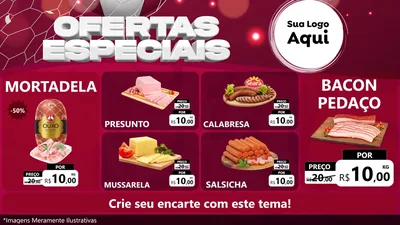 Modelo de TV para TV Horizontal com o tema Ofertas Especiais - Futebol para Frios e Laticínios