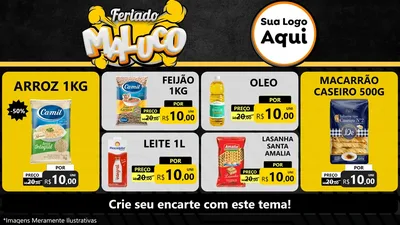 Modelo de TV para TV Horizontal com o tema Feriado Maluco para Supermercado