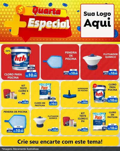 Modelo de Rede Social para Feed Instagram com o tema Quarta Mais Especial para Produtos para Piscina