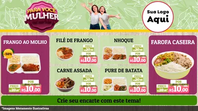 Modelo de TV para TV Horizontal com o tema Para Você Mulher para Restaurante