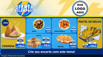 Modelo de TV para TV Horizontal com o tema Oferta Relâmpago para Salgadaria