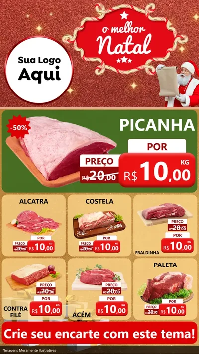 Modelo de Rede Social para Stories com o tema O Melhor Natal para Açougue