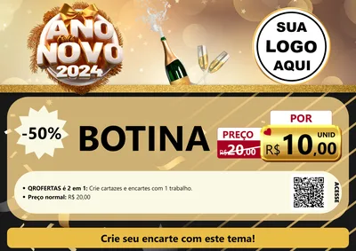 Modelo de Cartaz para Cartaz A4 Horizontal com o tema Feliz Ano Novo 2027 para Agropecuária