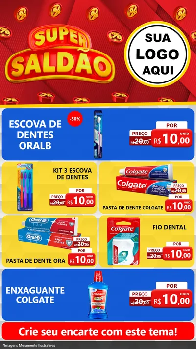 Modelo de TV para TV Vertical com o tema Super Saldão para Higiene Pessoal