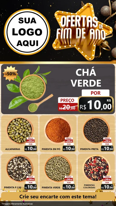 Modelo de Rede Social para Stories com o tema Ofertas de Fim de Ano para Produtos Naturais