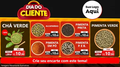Modelo de TV para TV Horizontal com o tema Dia do Cliente para Produtos Naturais