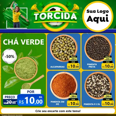 Modelo de Rede Social para Feed Facebook com o tema Torcida para Produtos Naturais