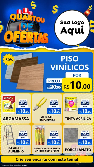 Modelo de Rede Social para Stories com o tema Quartou de Ofertas para Material para Construção